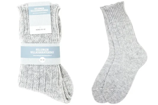 Wool sock lichen gray 1