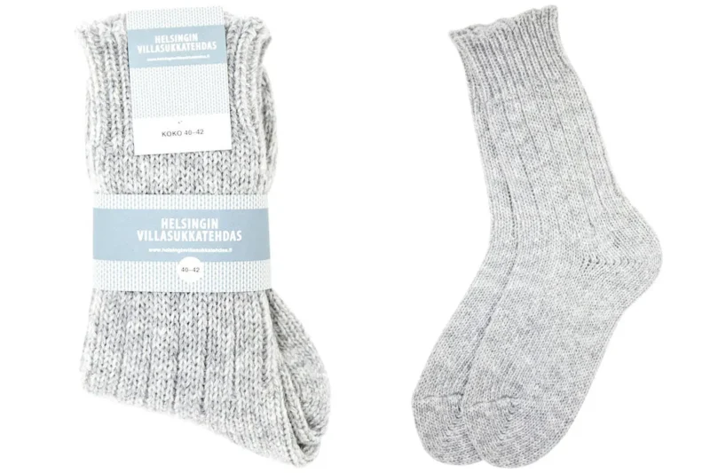 Wool sock lichen gray 1