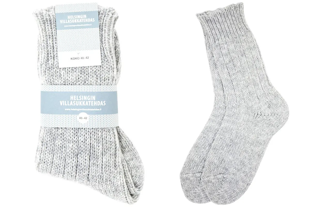 Wool sock lichen gray 1