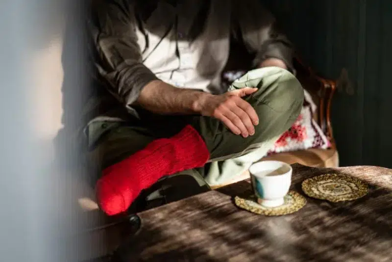 Wool socks lingonberry red Wool socks lingonberry red