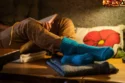 Wool socks turquoise blue